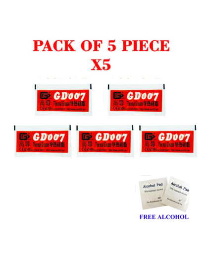 Thermal Paste GD007 0.5g High Conductivity Thermal Grease 5 Pieces